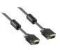 Mobile Preview: S-VGA monitor cable, DB15 male to male, gold-plated contacts, 2-fold shielding, ferrite cores, length 2.00m, DINIC box